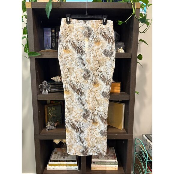 NWOT Miscreants London x Revolve Sheer Animal Print Maxi Skirt US 4 / UK 8 - Picture 1 of 3